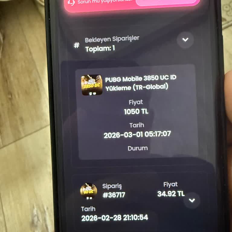 Gamelobi’den PUBG Mobile UC Satın Alımında Ödeme Alındı Ancak UC Hesaba Yüklenmedi