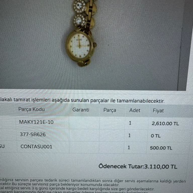 Yıldız Optik Saat | Konya Su Geçirmez Olduğu Söylenen Saatin Sürekli Arızası ve Garanti İhmal