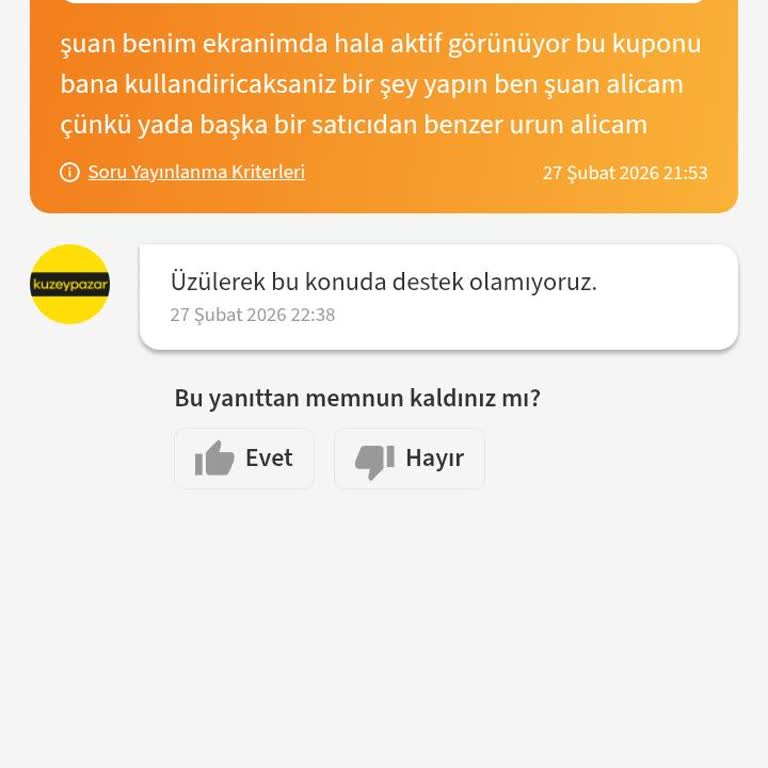 400 TL Kuponu Sepete Uygulanmıyor, Trendyol Ve Satıcı Sorumluluk Atıyor