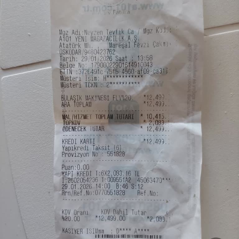 A101 Bulaşık Makinesi Teslim Edilmedi, Taksit Kesintisi Mağdur Ediyor