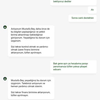 Hesaba Yatırılan 2.000 TL'nin Görünmemesi Ve Acil İade Talebi