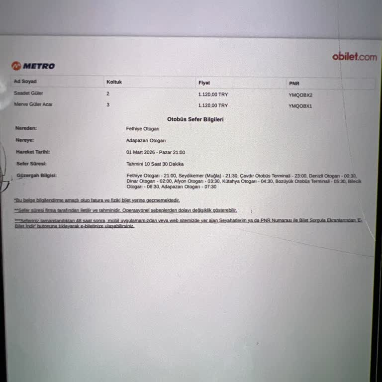 Metro Turizm Otobüsünde Çalışmayan Klima Ve Araç Arızası Nedeniyle Mağduriyet Ve İade Talebi