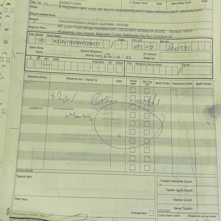 Bosch Bakım Sözleşmesi 2 Yıl Olarak Kaydedilmedi, Hizmet Gelmedi