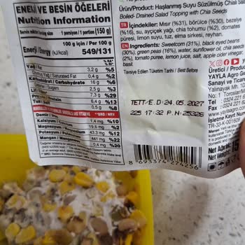 Son Kullanma Tarihi 2027 Olan Salata Topping Küflenmiş Çıktı Ve İade Talebi