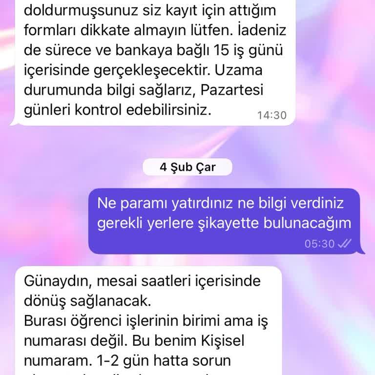 Söz Verilen İade Gerçekleşmedi: Alınmayan Eğitim Ücreti Hâlâ Beklemede