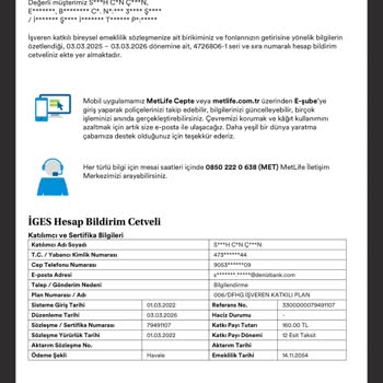 Metlife Cepte Uygulaması İle Çağrı Merkezi Bilgileri Çelişiyor, Erken Çıkış Tutarı Ödenmiyor