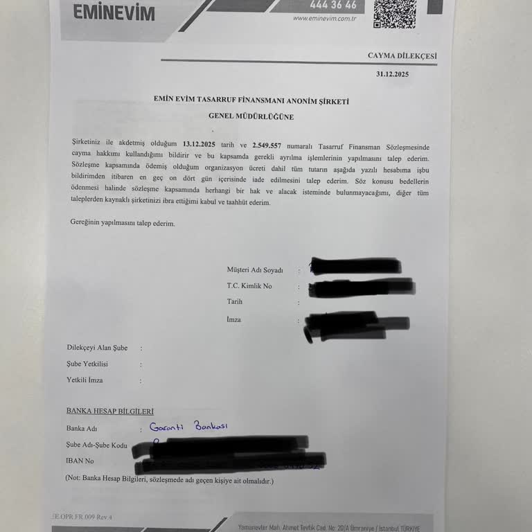 Cayma Süremizin Kasten Uzatılması Ve Organizasyon Ücretinin Geri Ödenmesi