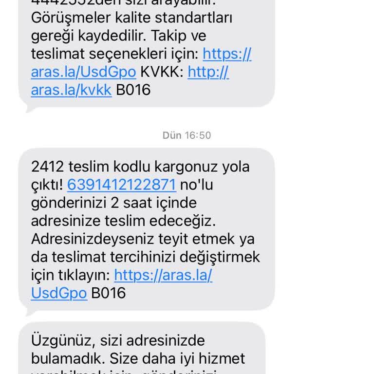 Aras Kargo’nun Yanıltıcı Arama Bildirimi Ve Teslimatsızlığı Nedeniyle Mağdur Oldum