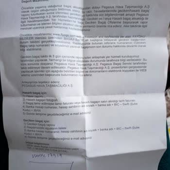 Pegasus Bagaj Kaybı, 45 Gün Çözümsüz Bekleme Ve Elektronik Eşyalar İçin Ödeme Reddi