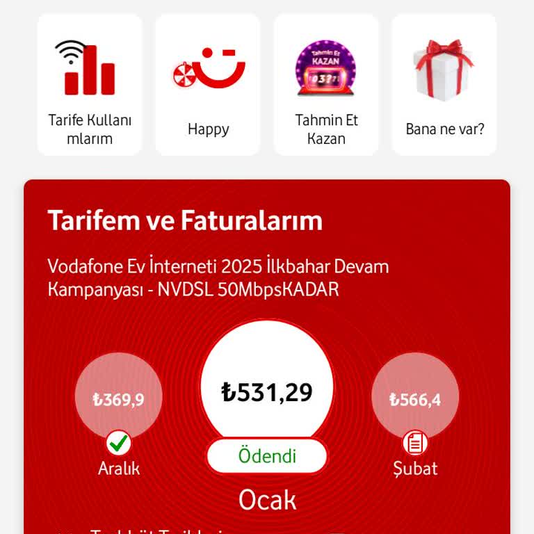 Vodafone Net Aboneliğimde Onaysız Paket Değişikliği Ve Yüksek Fatura