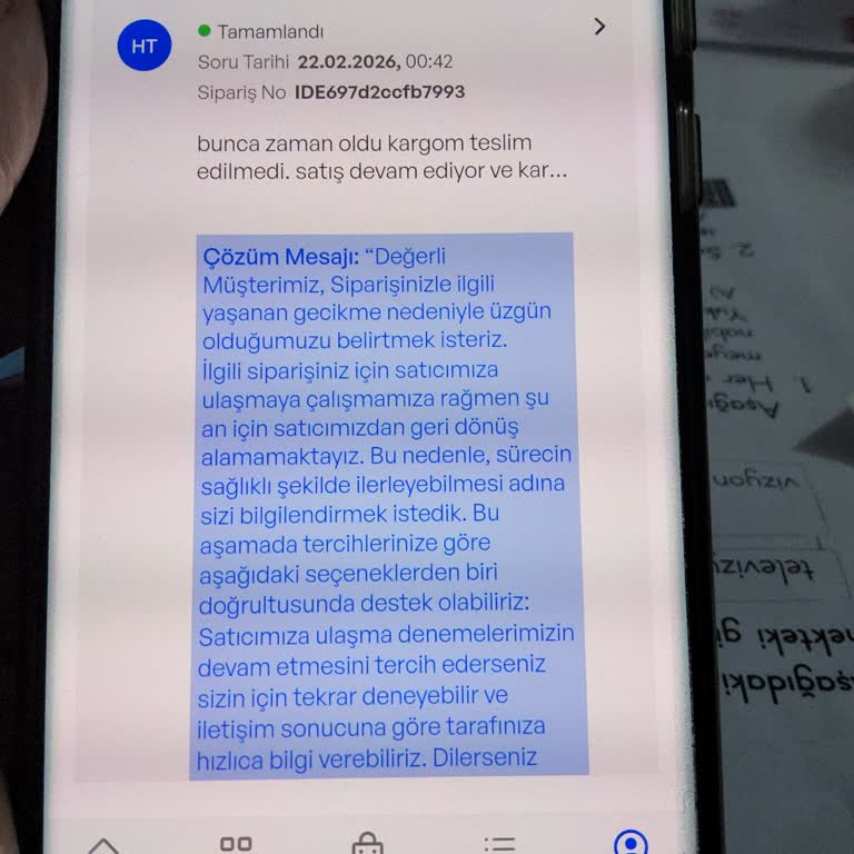 33 Gün Kargo Gecikmesi Ve Satıcı İletişimsizliği