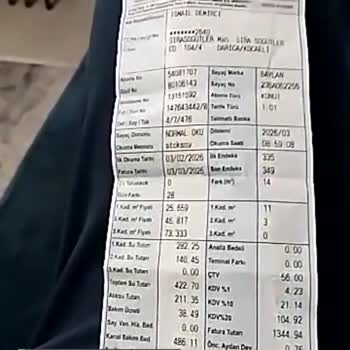 Kocaeli Büyükşehir Belediyesi Su Faturasına Yansıyan Bedel