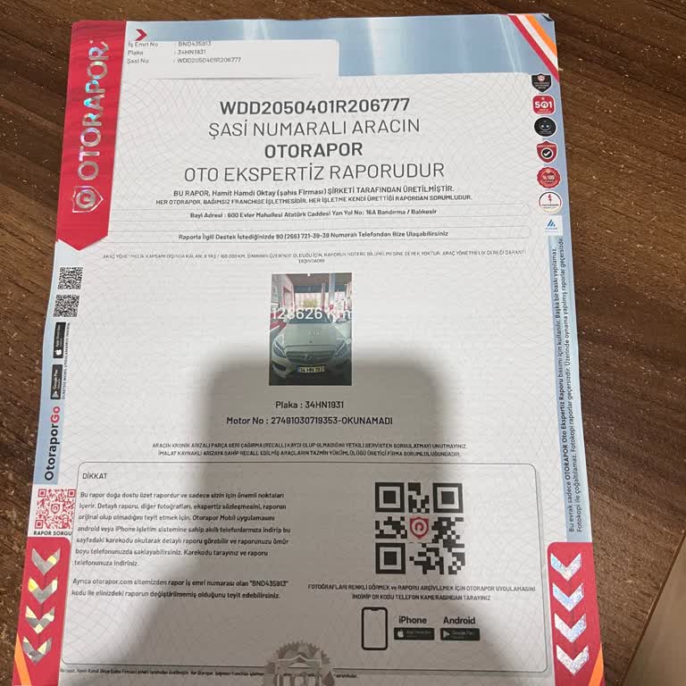 Otorapor Ekspertiz Raporunda Görülmeyen Arızalar Ve Sorumluluk Reddi