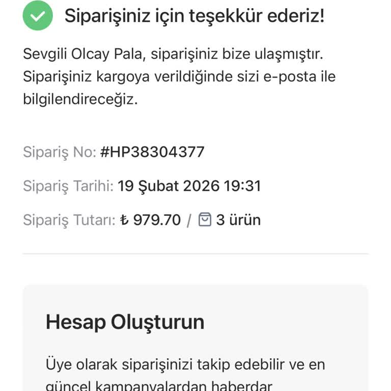Hopena Shop'tan Siparişim Ulaşmadı Ve İade Talebim