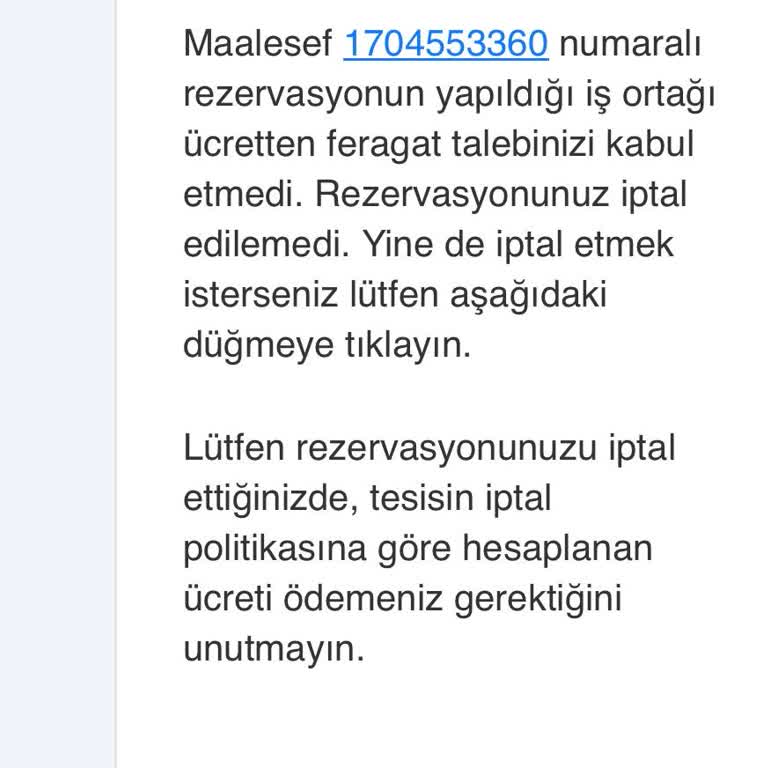 Agoda'dan İptal Talebimin Onaylanmadığına Dair Bilgi Eksikliği Ve Müşteri Hizmetine Ulaşılamaması