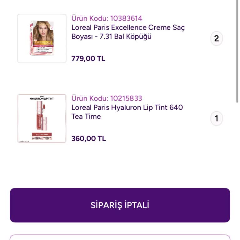 Kargoya Verilmemiş Sipariş İçin Acil Bilgi Talebi