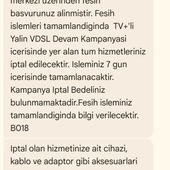 Kesintili Ve Düşük Hızlı İnternet Nedeniyle Cayma Bedeli İptali Talebi