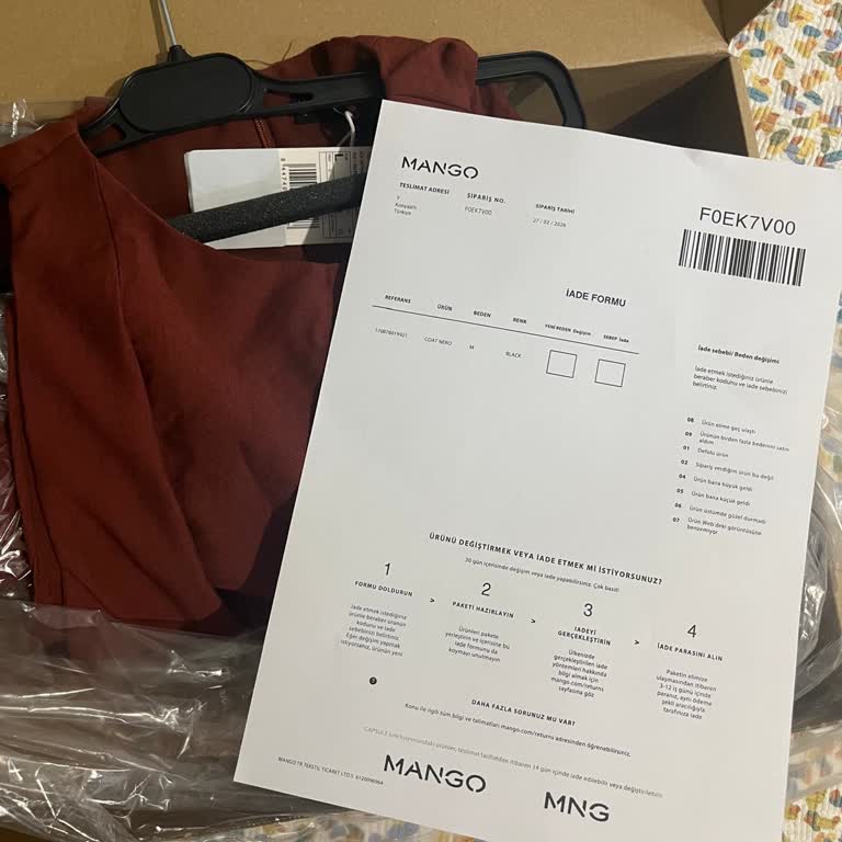 Mango Uygulamasında Yanlış Ürün Gönderimi Ve Çözüm Sunulmaması