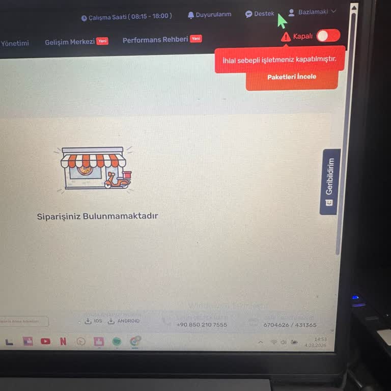 Panel Kapandığı İçin Günlük 1000 TL Ciro Kaybı Yaşıyorum