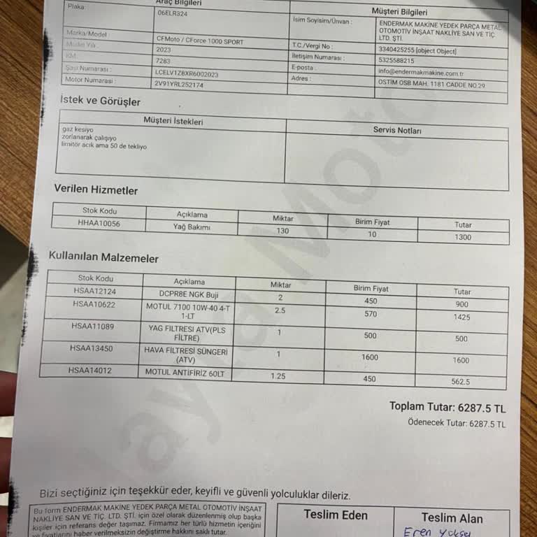 Ödenen 8.000 TL’ye Rağmen Motor Hâlâ Çalışmıyor