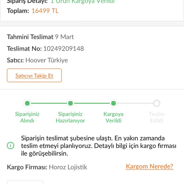 Trendyol’da Çamaşır Makinesi Teslimatı Gecikmesi Ve Çözüm Talebi