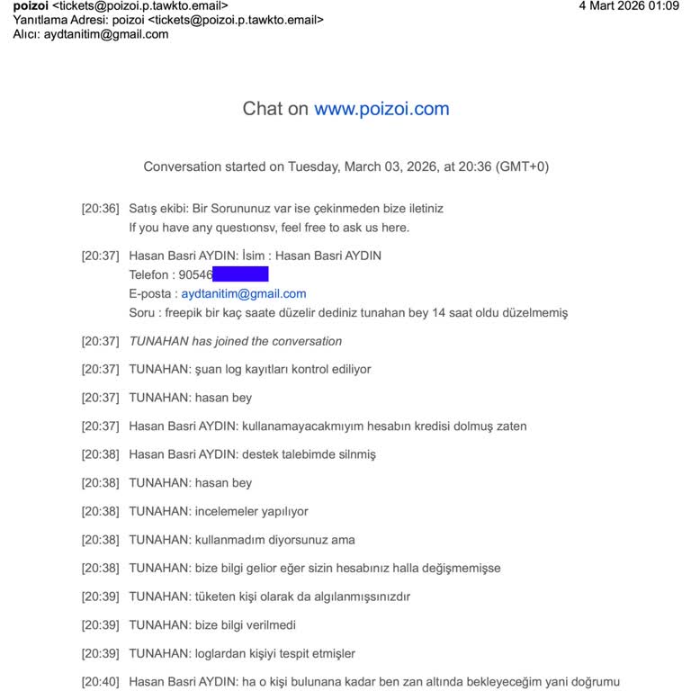 Poizoi Freepik Premium’da Üretmediğim 200 Görsel İddiası ve Destekte Çözüm Yokluğu