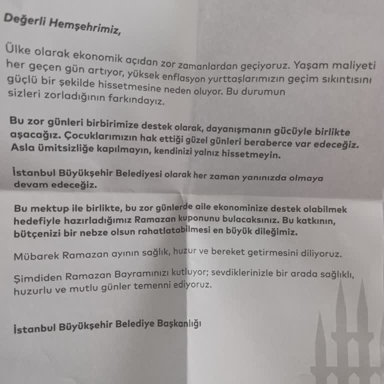 Ramazan Kuponunun Gecikmesi Ve Bilgilendirme Eksikliği