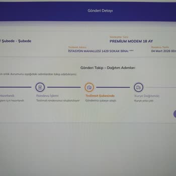 Teslim Edilmeyen Modem Ve Acil Kargo Talebi