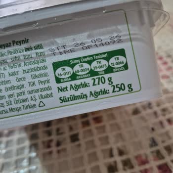 Sütaş Süzme Beyaz Peynir Üç Pakette Bozuldu, Açıklama Ve Telafi Talebi