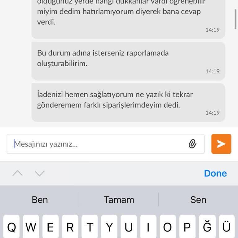 Teslim Edilmemiş Sipariş Ve Yanıltıcı Kuryenin Açıklaması Nedeniyle Ücret İadesi Talebi