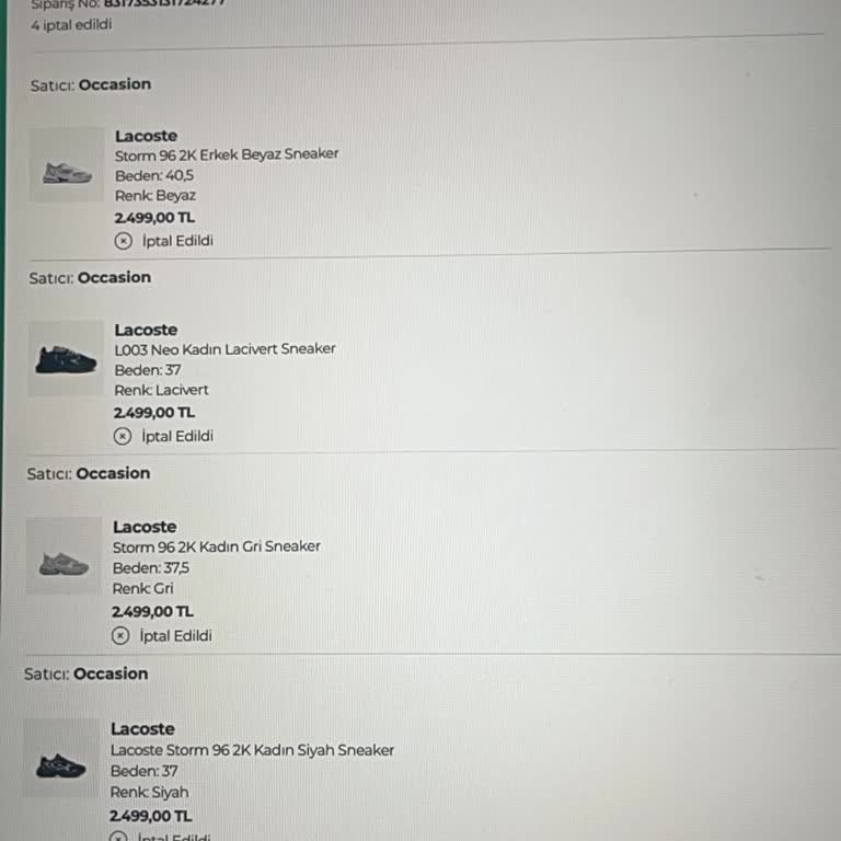 Fashfed Occasion Siparişimin Gerekçesiz İptali Ve Mağduriyetim