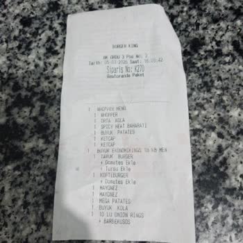 Burger King Eksik Bırakılan Ürünlerimin Telafi Edilmesi