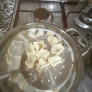 Dondurulmuş Mantıda Boş Ve Açılmış Parçalar Yüzünden Hayal Kırıklığı