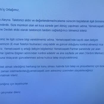 Yemeksepeti İşletme Devir Sürecinde Gereksiz Uzama Ve Şeffaflık Eksikliği