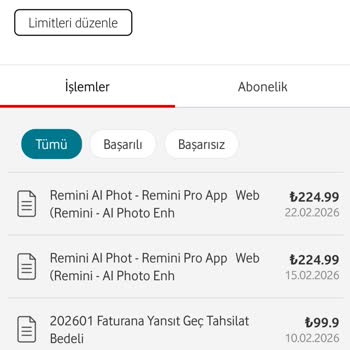 Vodafone'da İzinsiz Mobil Ödeme Açılması Ve 1156 TL Ücret Kesintisi