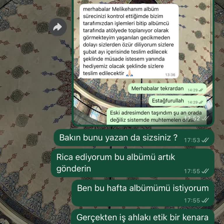 Teslim Edilmeyen Düğün Albümü İçin Sürekli Gecikme Ve Cevapsızlık
