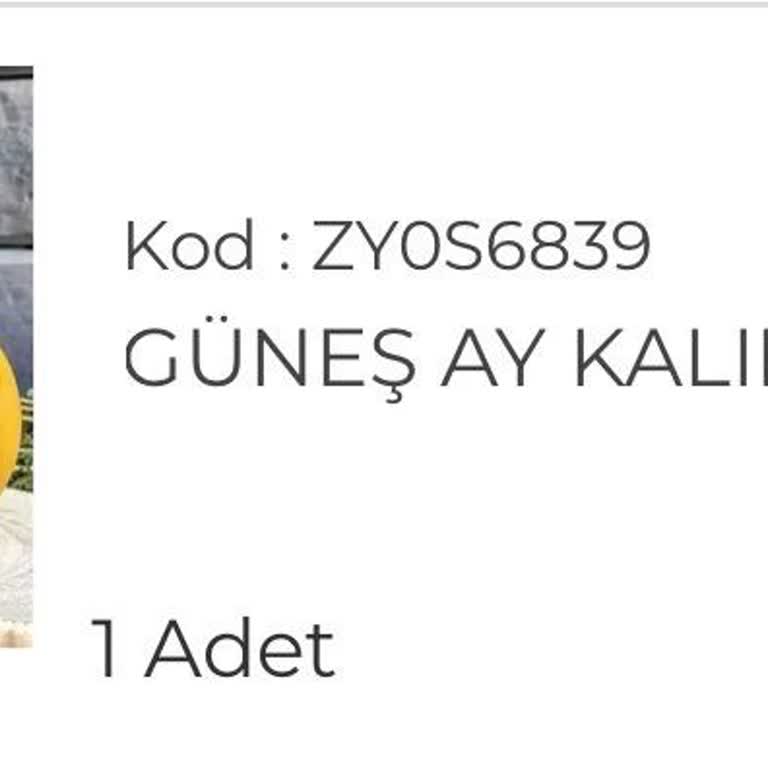Süslü Sanat Ürünler Arasında Siparişimde Yer Alan Güneş Ay Kalıbı Eksikti