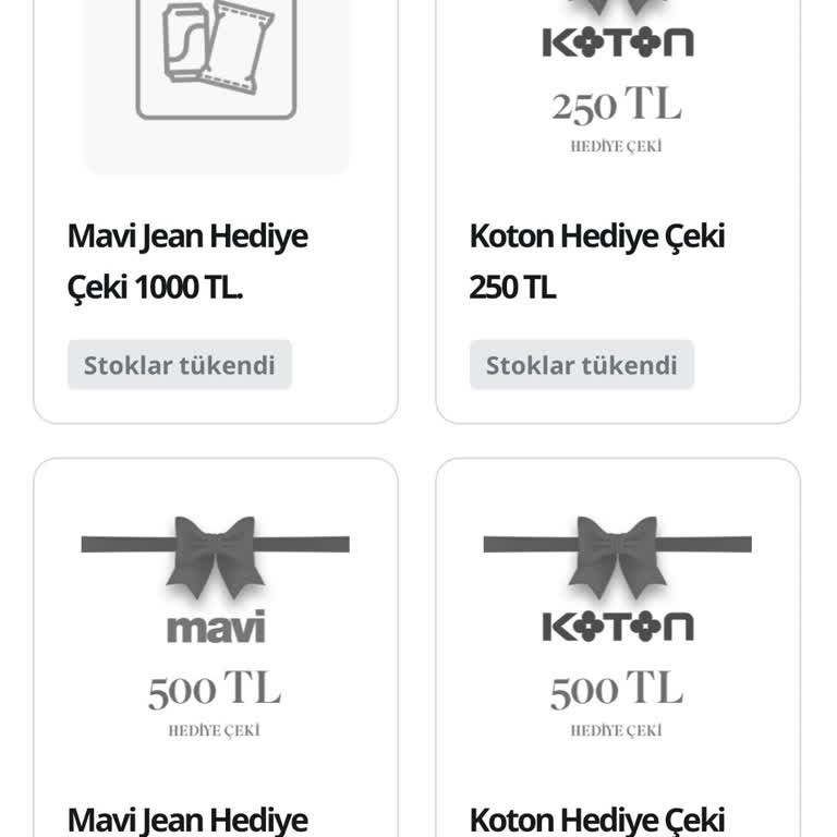 755.000 Puanım Popüler Markalarda Stok Tükendi Uyarısı Nedeniyle Kullanılamıyor