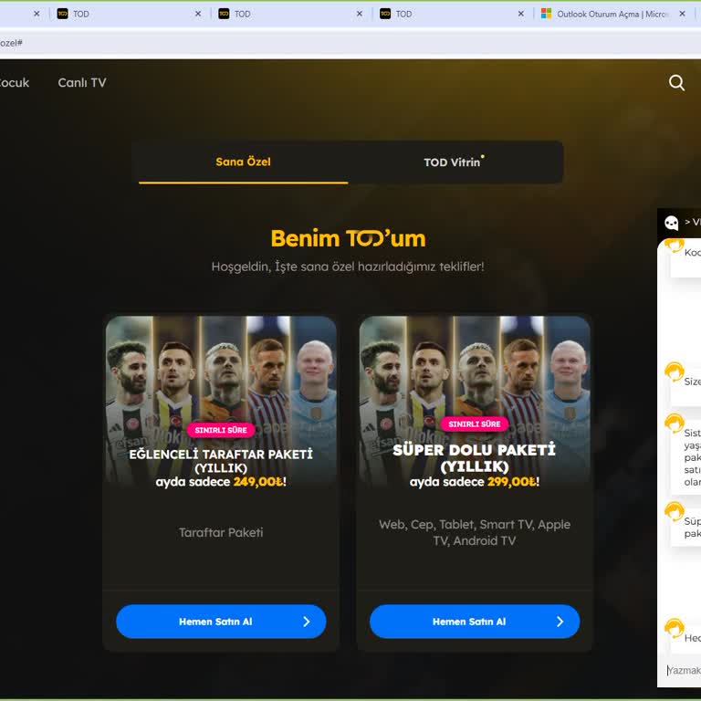 Hediye Spor Ekstra Paketi Açıklama Yapmadan Silindi, Tekrar Aktifleştirilmesini Talep Ediyorum