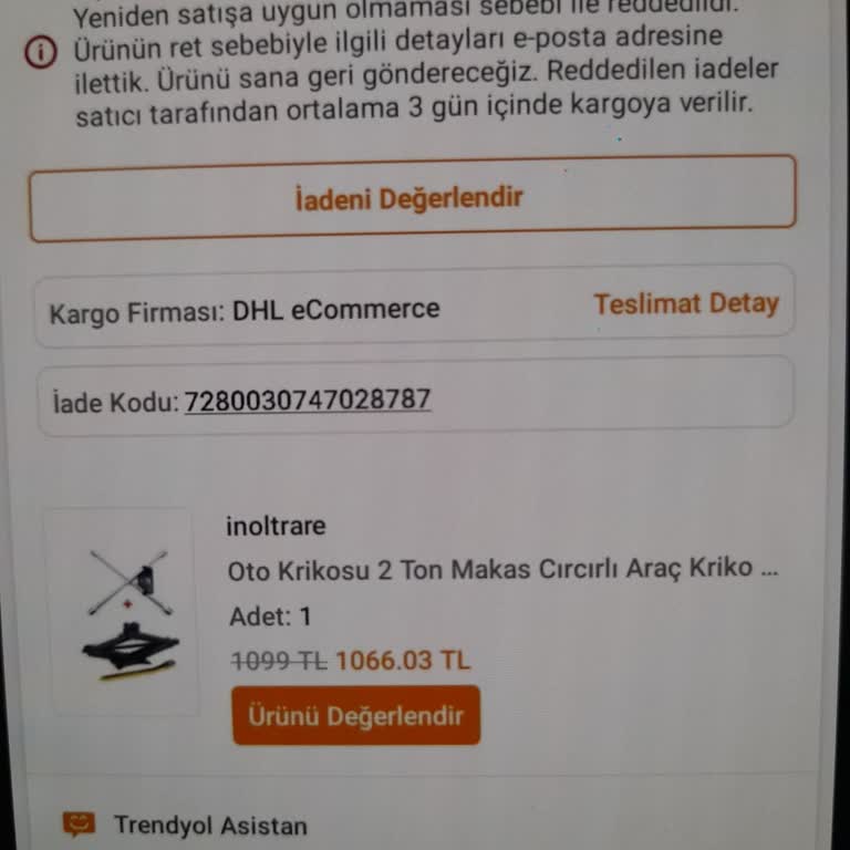 Oto Türk Aksesuar İlanla Uyumsuz Ürün Gönderildi