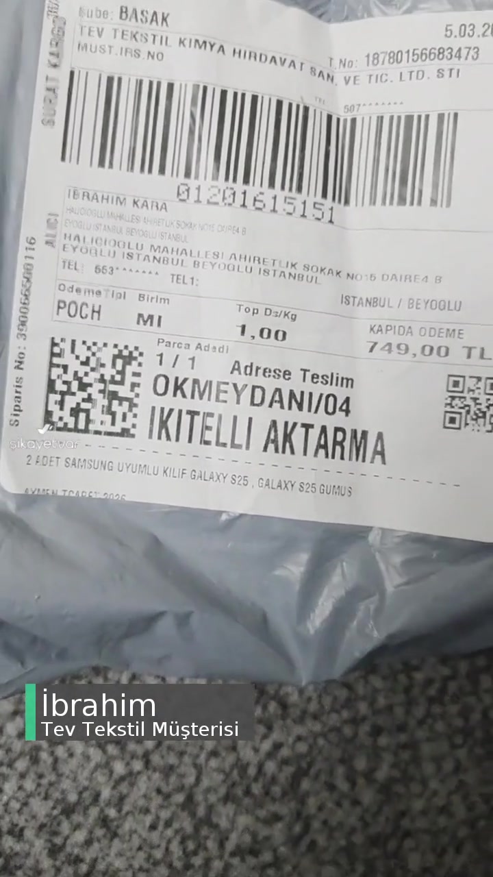 Tev Tekstil S25 Cep Telefonu Kılıfı Yerine Başka Ürün Geldi! videonun kapak resmi