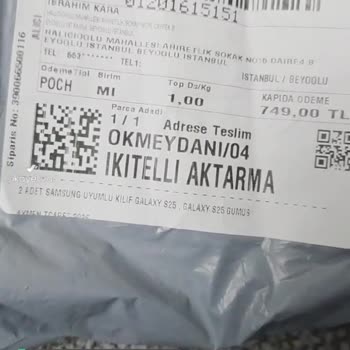 Tev Tekstil S25 Cep Telefonu Kılıfı Yerine Başka Ürün Geldi!