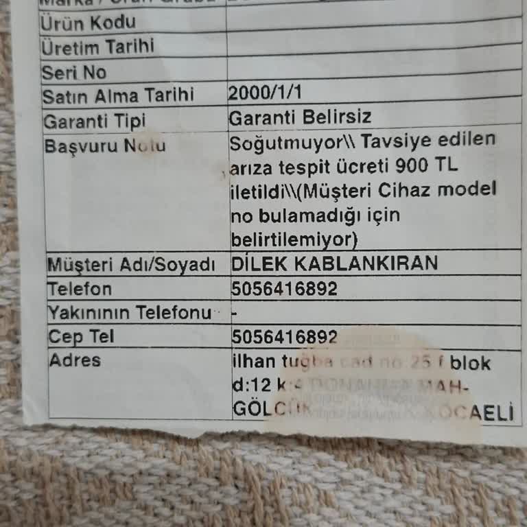 Bosch Buzdolabı Üretim Hatası Ücretsiz Değişim Talebi