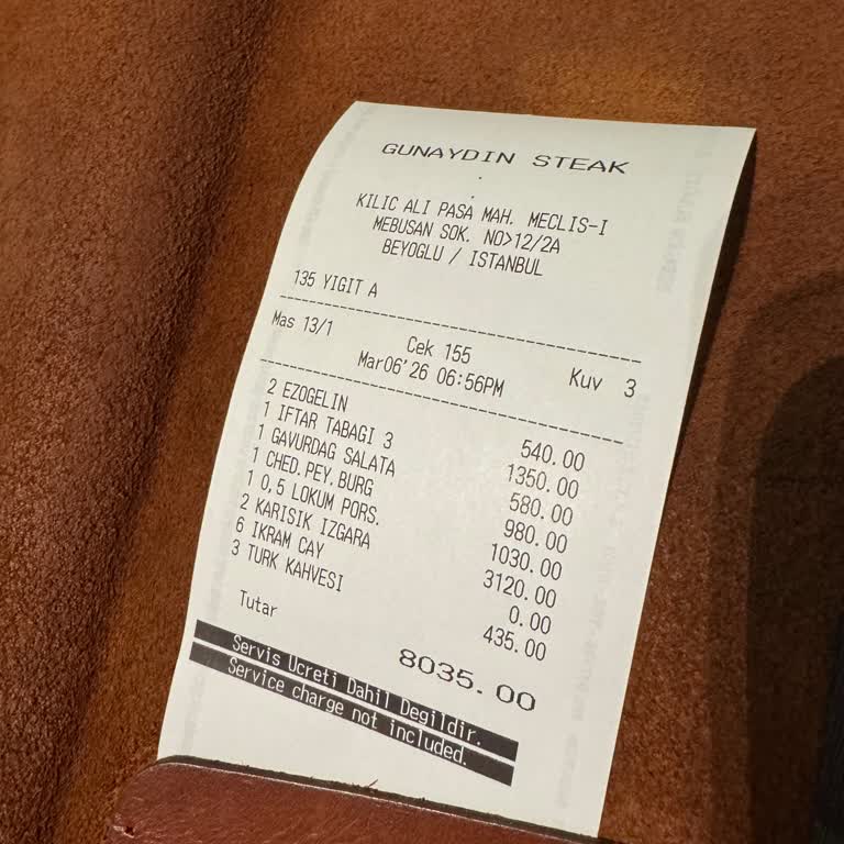 Günaydın Restaurant 2.470 TL Tutarındaki Bedelin İadesi