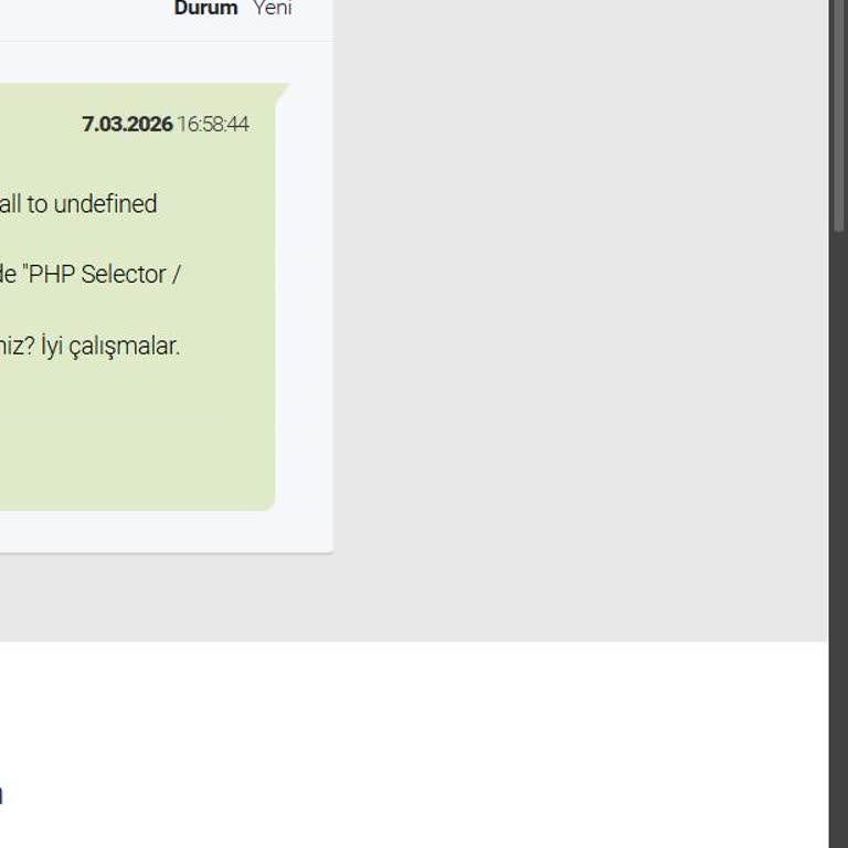 Destek Yanıtı Gecikiyor, PHP Seçici Kısıtlaması İş Akışını Aksatıyor