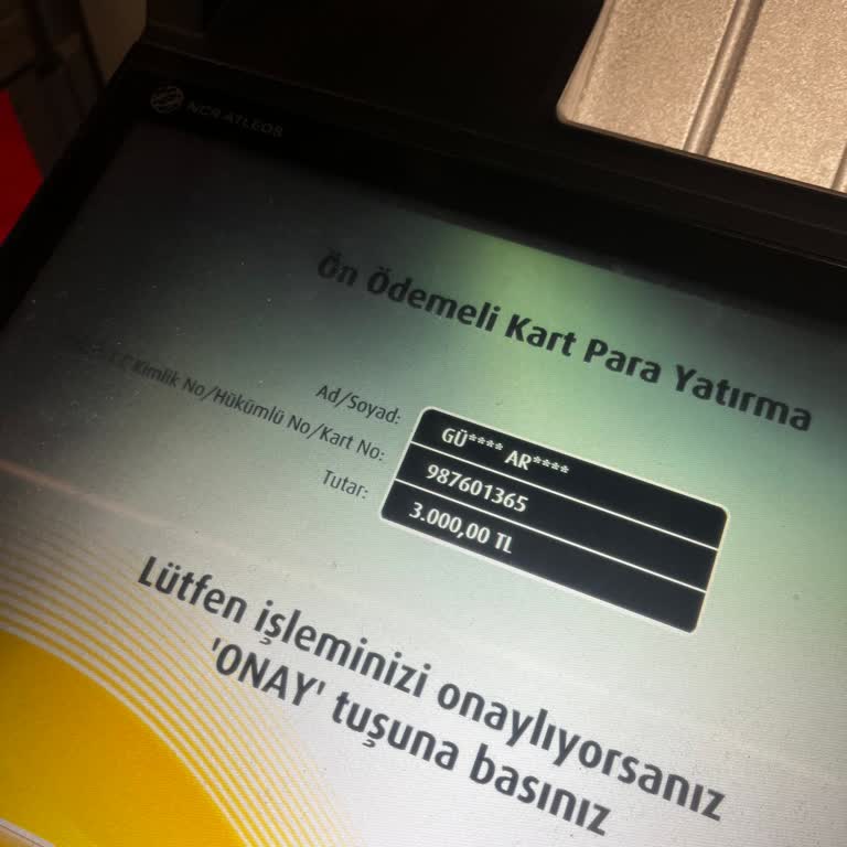 ATM Arızası Nedeniyle Kalan 3000 TL Geri Ödeme Talebi