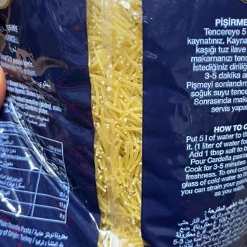 BİM Mağazasında Kapalı Pakette Kurtlanmış Tel Şehriye