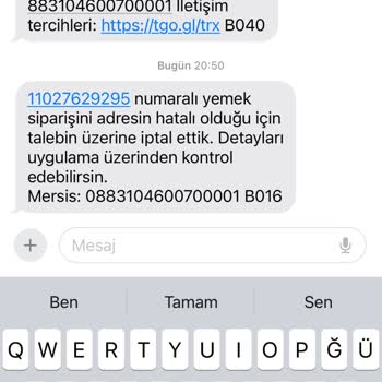 Trendyol Yemek'te Yanlış Adrese Teslimat Ve Kaybolan Sipariş İçin 600 TL Ve 500 TL İadesi Talebi