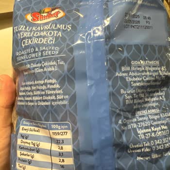 Sakarya BİM Şubelerinde Satılan Simbat Dakota Çekirdeğinde Küf Kokusu Ve Bozuk Tat