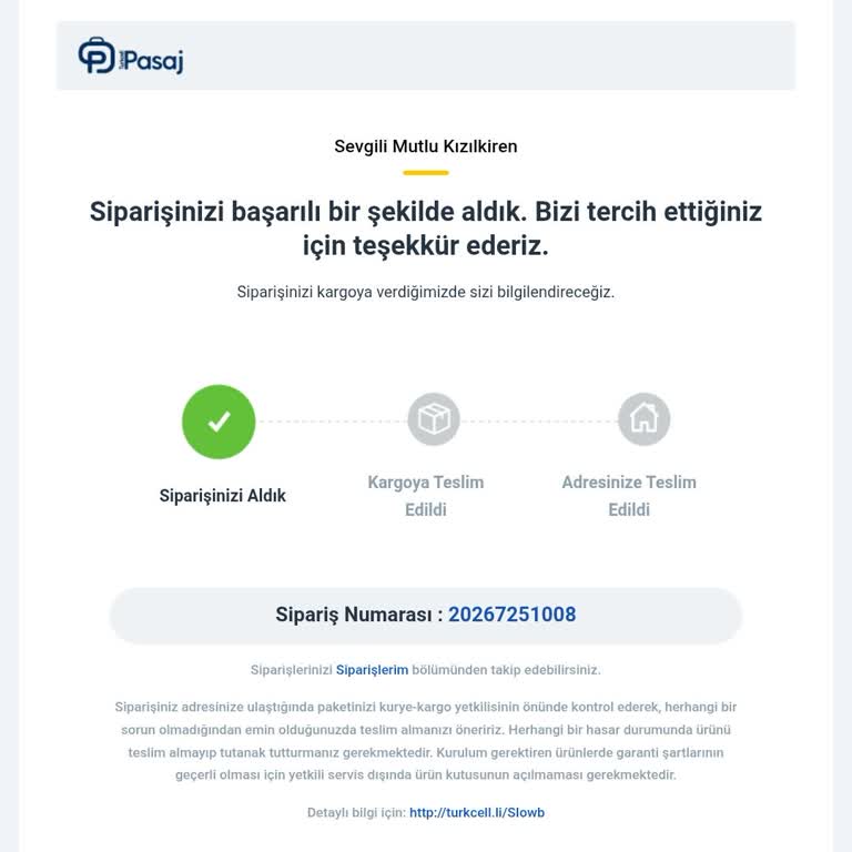 Açıklamasız Sipariş İptali Ve Yetersiz Müşteri Desteği